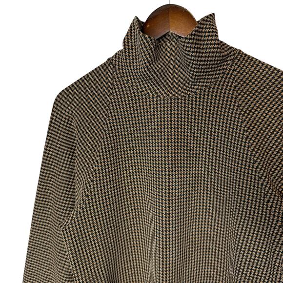 ROSETTA GETTY Cocoon Turtleneck Sweater Houndstooth - Picture 2 of 5